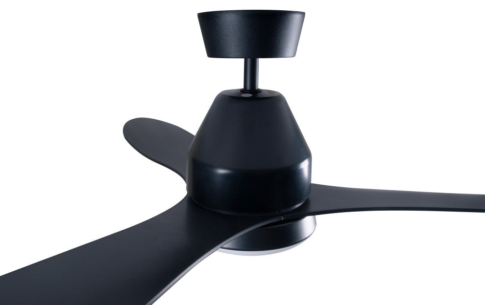 Lucci Air Whitehaven 56" Smart WiFi Controlled Indoor/Outdoor Fan w/Light, Black