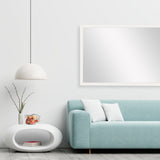 Ellis Framed Wall Mirror, White, 28"x24"