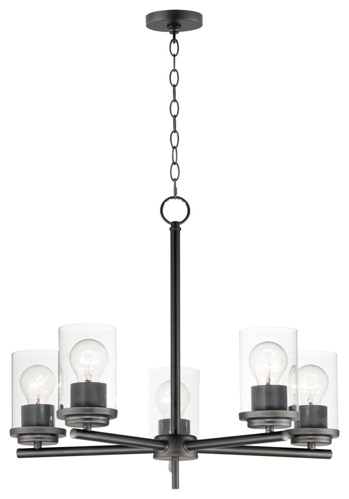 Maxim 10205CL Corona 5 Light 22"W Chandelier - Black