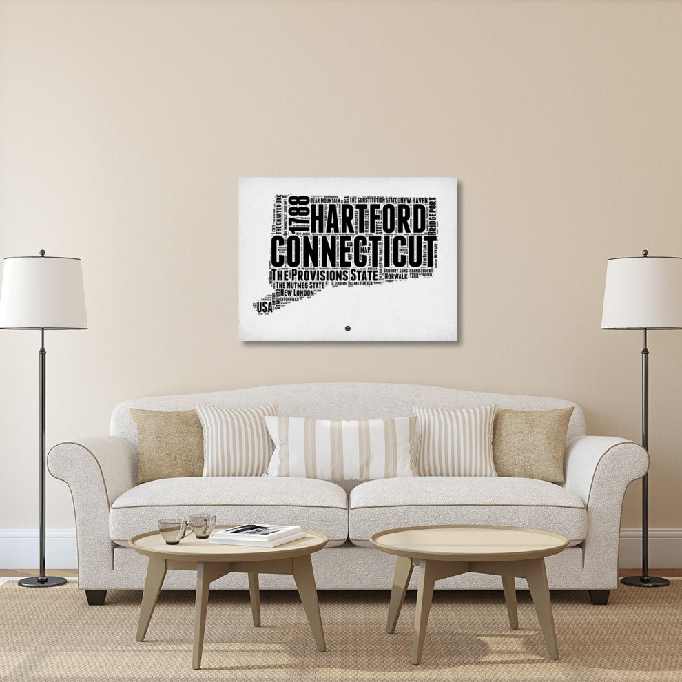 "Connecticut Word Cloud 2" Fine Art Print