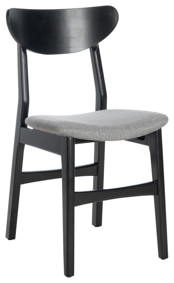 Safavieh Lucca Retro Dining Chair, Set of 2, Black/Grey