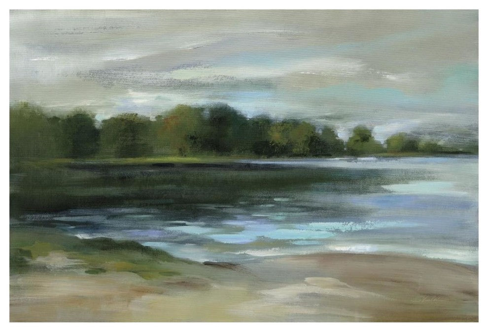 "Lake Afternoon Stillness" Digital Paper Print by Silvia Vassileva, 32"x22"