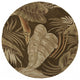 HomeRoots 7' Round Wool Mocha Area Rug