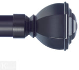 Venice Non-Telescoping Curtain Rod, Distressed Wood, 120''