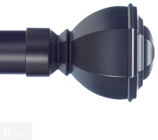 Venice Non-Telescoping Curtain Rod, Distressed Wood, 120''