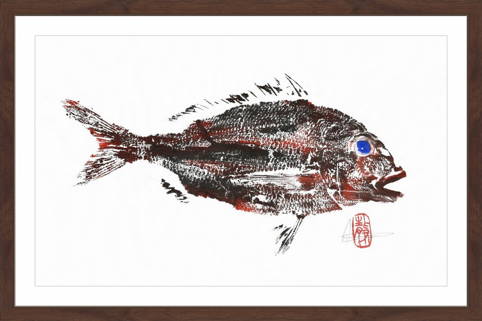 "Dirty Snapper" Framed Painting Print, 24"x16"