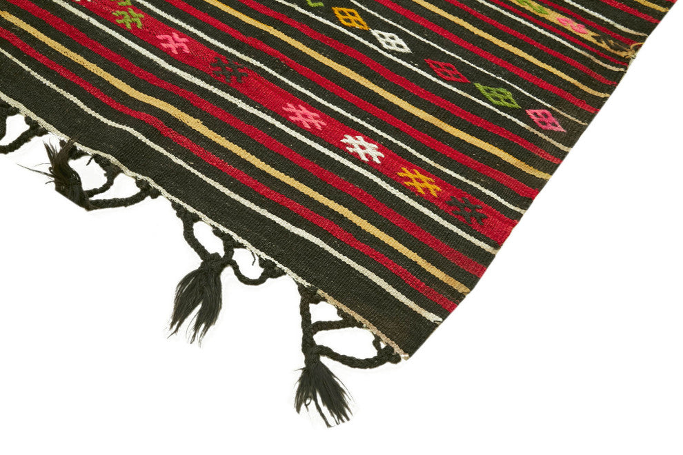 Rug N Carpet - Handmade Turkish 7' 9'' x 11' 1'' Vintage Goat Hair Kilim Rug
