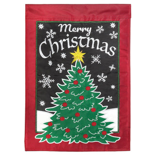 Snowflakes Double Applique Flag