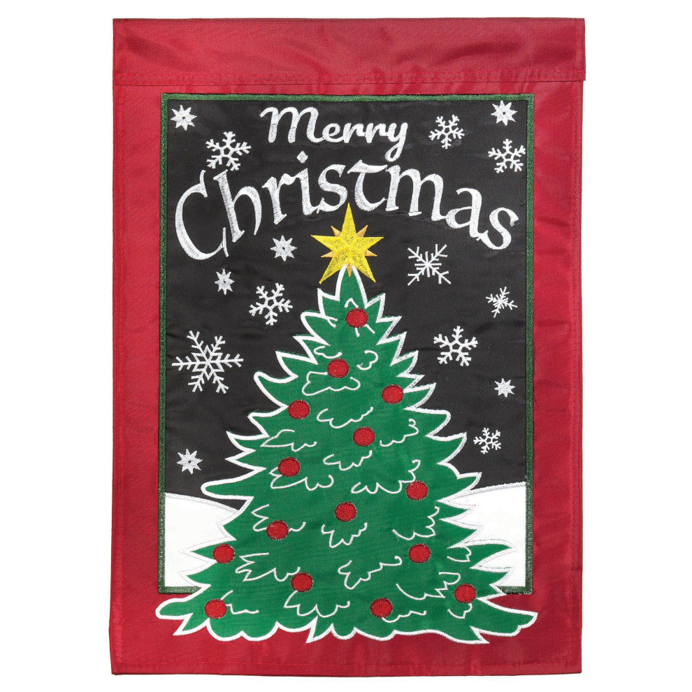 Snowflakes Double Applique Flag