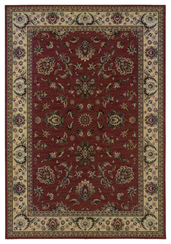 Oriental Weavers Ariana Collection Red/Ivory Oriental Indoor Area Rug 10'X12'7"