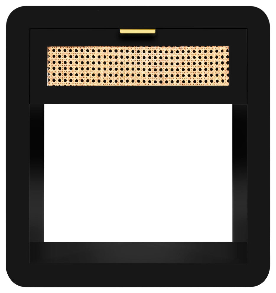 Langham Night Stand, Black, Large