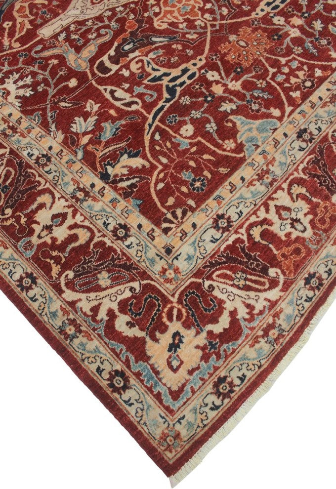 Aria Fine Chobi Radmund Red-Rust/Blue Rug 7'11x9'4