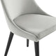 Viscount Accent Performance Velvet Dining Chairs, Set of 2, Light Gray