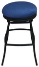 Bonnie 30inch Bar Height Black Frame Swivel Bar Stool, Valley Denim