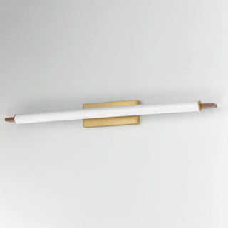 ET2 E24938 Joist 5" Tall LED Wall Sconce - White Alabaster / Natural Aged Brass