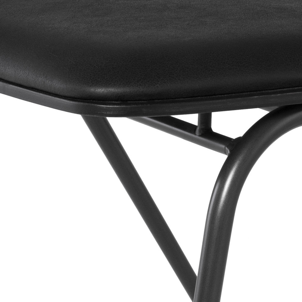 Giada Raven Leather Dining Chair