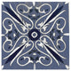 "Oxford I Indigo and Cream" Digital Paper Print by Silvia Vassileva, 26"x26"