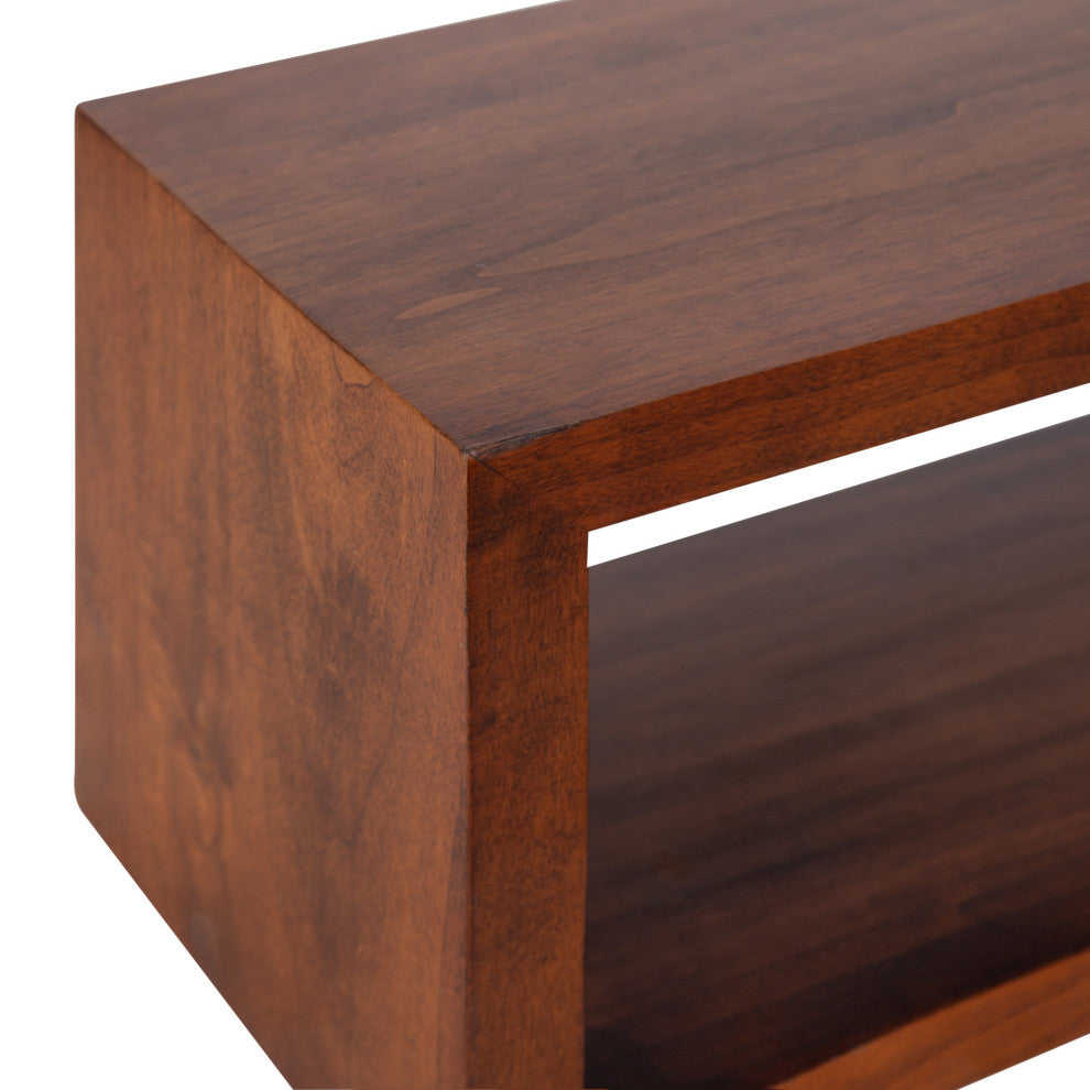 Holt Wood Wall Shelf, Walnut Brown 30x8