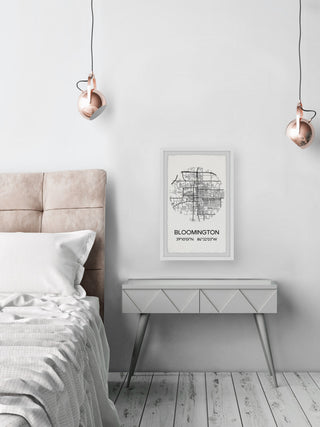"Bloomington Coordinates" Framed Painting Print, 30x45
