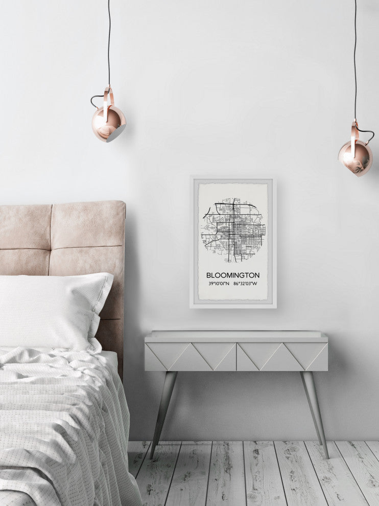 "Bloomington Coordinates" Framed Painting Print, 30x45