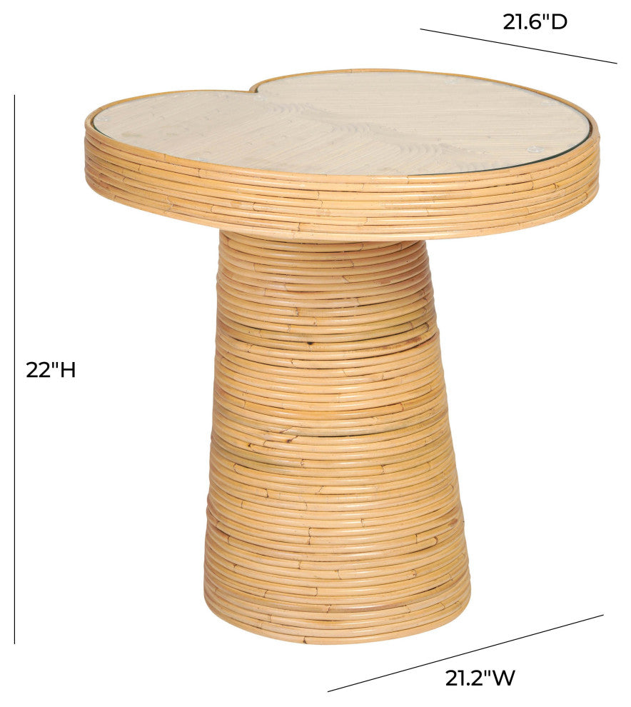 Felicia Tall Lilypad Side Table - Natural