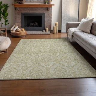 Premium Machine Washable Mayfield AMF572 Beige 3' x 5' Rug