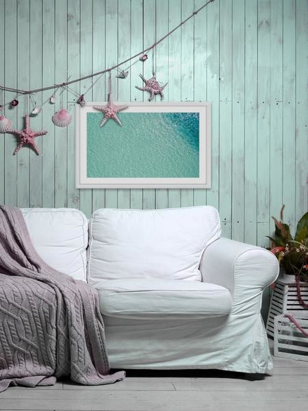 "Azul Sin Fin" Framed Painting Print, 30"x20"