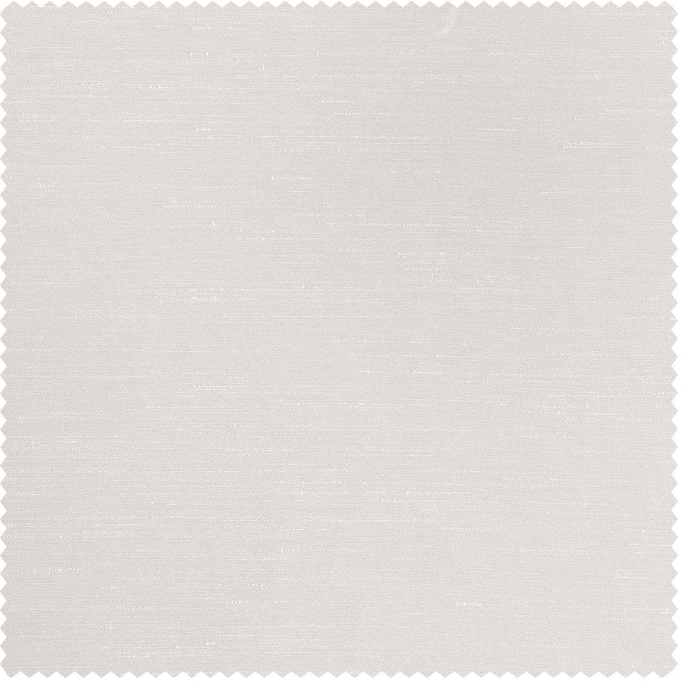 Off White Textured Vintage FauxDupioni Silk Curtain Single Panel, 50"x120"