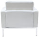 Modern Classics Button Arm Chair in Wool, White