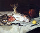 Edouard Manet Still Life with Fish, 20"x25" Gallery Wrapped Canvas Print