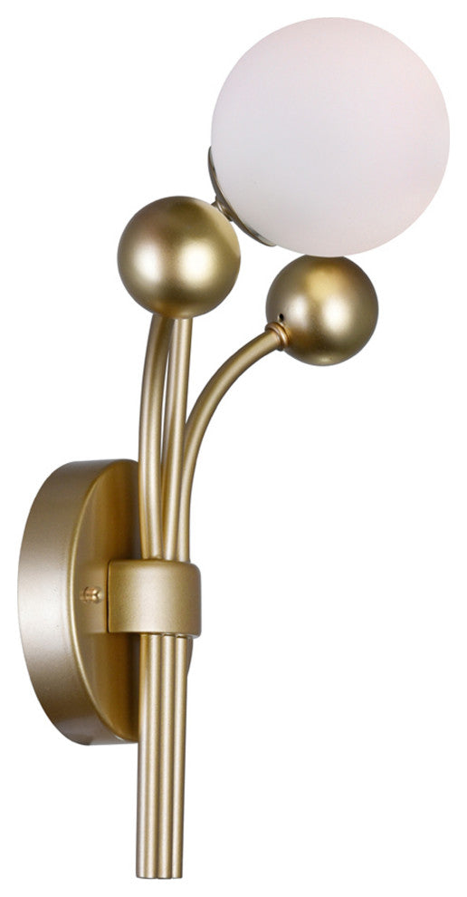 Element 1 Light Wall Light With Sun Gold Finish