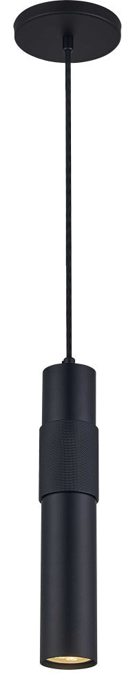 Passwell Modern 1 Light Matte Black Metal Pendant