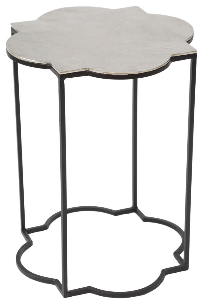 Sofa Side Table, Aluminum, Metal, Black, White, Lounge Cafe Lobby Hospitality