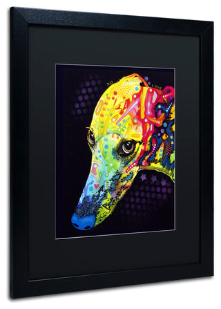 Dean Russo 'Greyhound' Framed Art, Black Frame, 16"x20", Black Matte