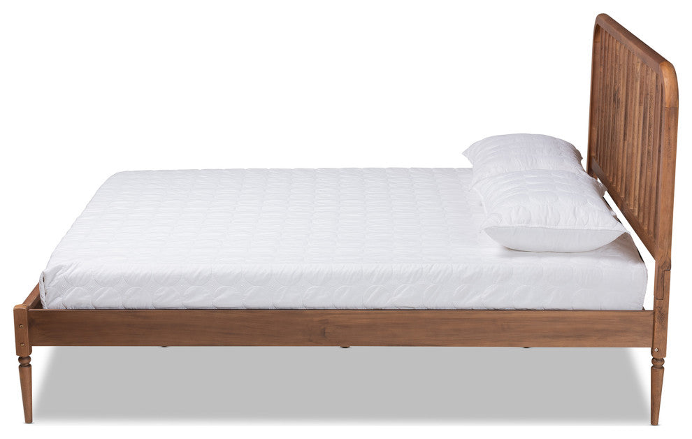 Neilan Modern Brown Finished Wood King Size Platform Bed