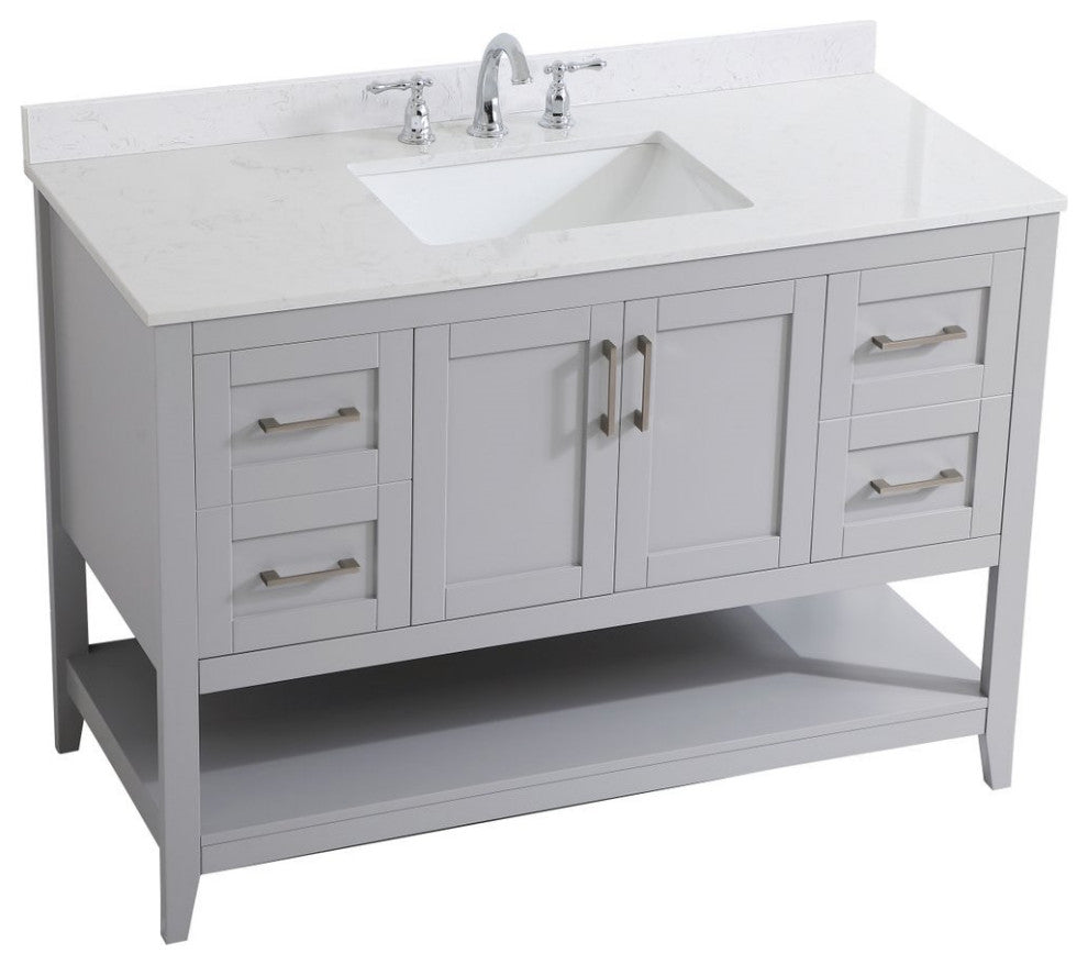 Elegant Decor Aubrey Bathroom Vanity Grey