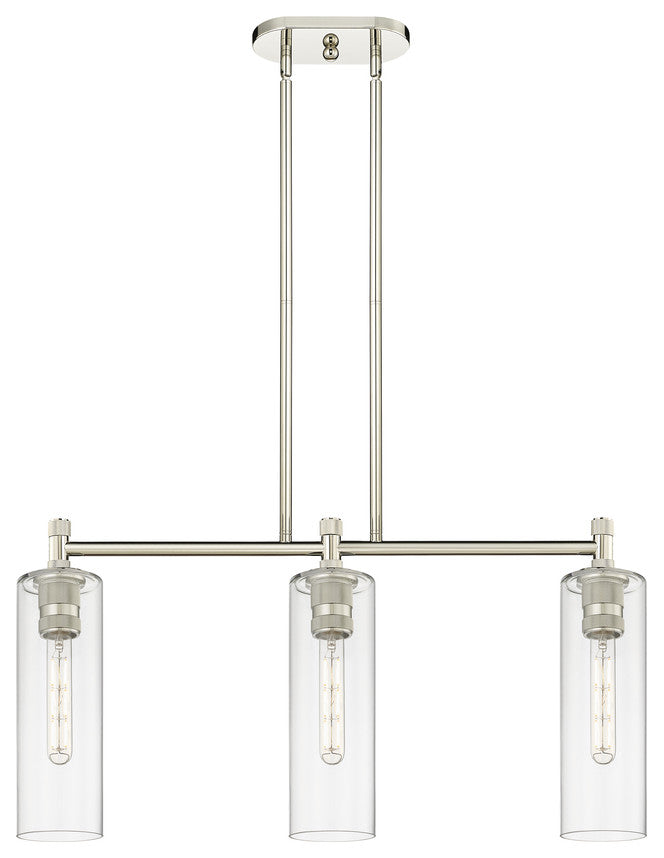 Crown Point 3 30.5" Island Lighting Polished Nickel