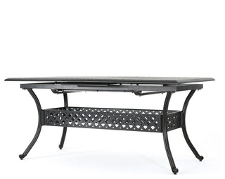 GDF Studio Ariel Outdoor Patina Copper Finish Expandable Dining Table
