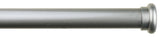 1" Button Adjustable Curtain Rod, 48"-84", Pewter