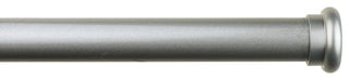 1" Button Adjustable Curtain Rod, 48"-84", Pewter