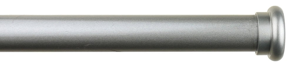 1" Button Adjustable Curtain Rod, 48"-84", Pewter