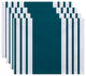 Big And Bold Stripe, Decorative Placement, Set of 4, Lakeblue