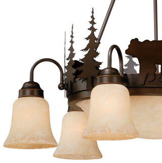 Bozeman 9L Bear Chandelier Burnished Bronze