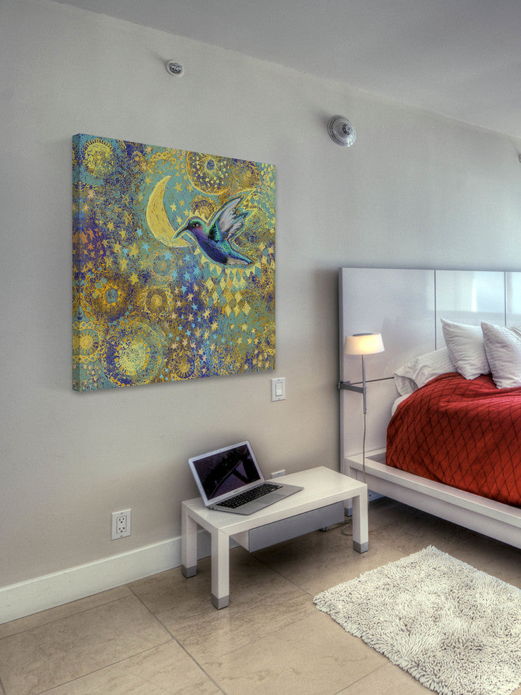 "Hummingbird 2" Painting Print on Canvas