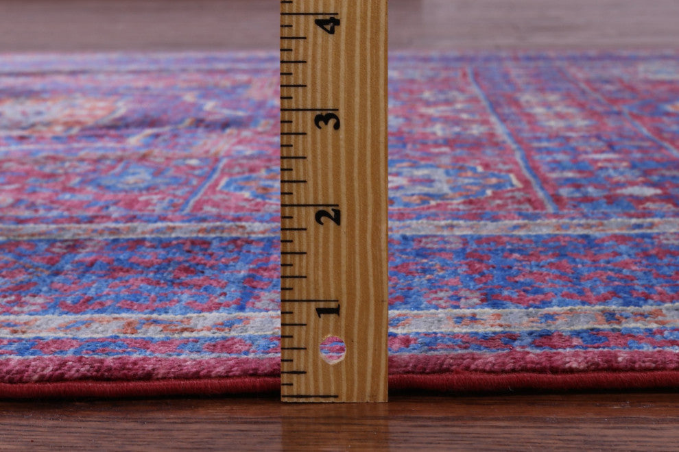 Geometric Mamluk Handmade Wool Rug 4' 1" X 5' 11" - Q12261
