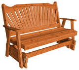 Cedar Fanback Glider, Cedar Stain, 4 Foot