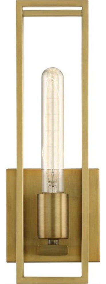 Leighton 1-Light Wall Sconce, Weathered Brass