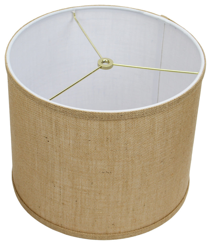 Fenchel Shades 12"x12"x10" Spider Attachment Drum Lamp Shade, Burlap Natu