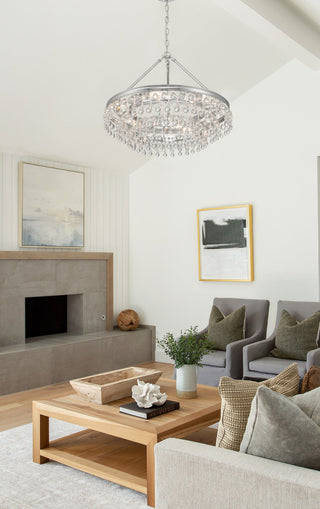 CRYSTORAMA Calypso 6 Light Polished Chrome Chandelier