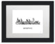 Marlene Watson ''Memphis Tennessee Skyline'' Matted Art, Black Frame, White, 14x11